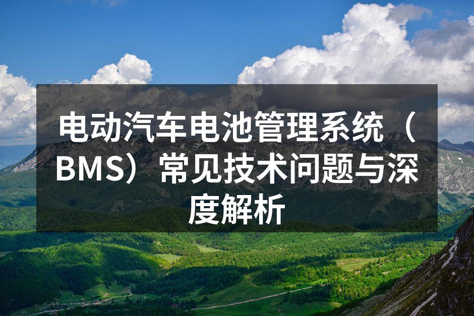 电动汽车电池管理系统（BMS）的内部结构示意图。